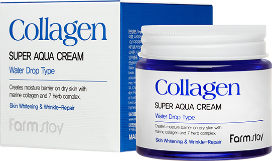 732 р. 1219 р. FARMSTAY Collagen Super Aqua Cream интенсивно увлажняющий крем для лица с коллагеном