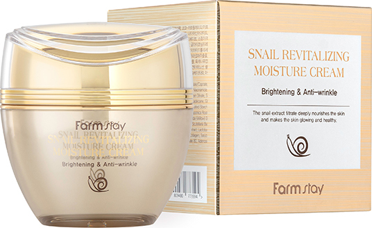 957 р. 1594 р. FARMSTAY Snail Revitalizing Moisture Cream крем для лица с муцином улитки для сияния кожи