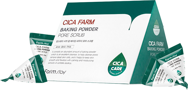 859 р. 1226 р. FARMSTAY Cica Farm Baking Powder Pore Scrub успокаивающий скраб для лица с центеллой