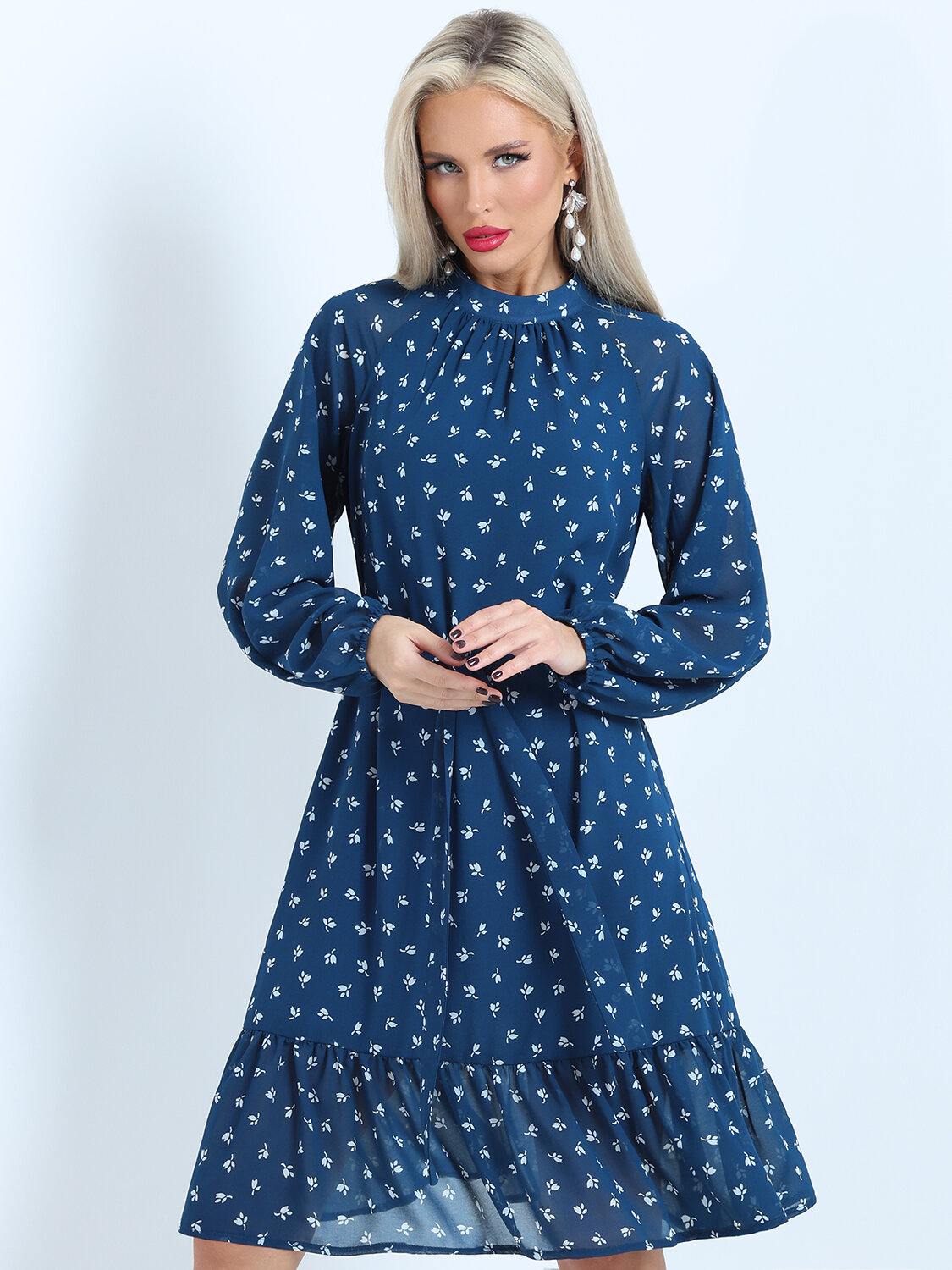 ст. цена2549руб.! DStrend Платье П-4823Тёмная морская волна