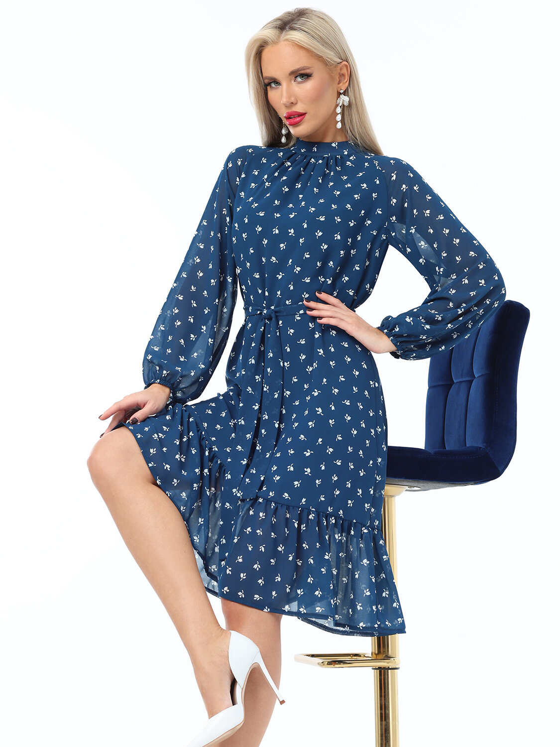 ст. цена2549руб.! DStrend Платье П-4823Тёмная морская волна