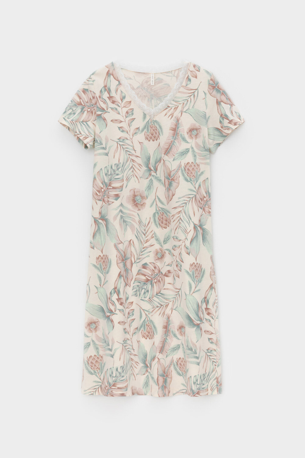 Trikozza Сорочка Е 10054 айвори, акварельные тропики 545661