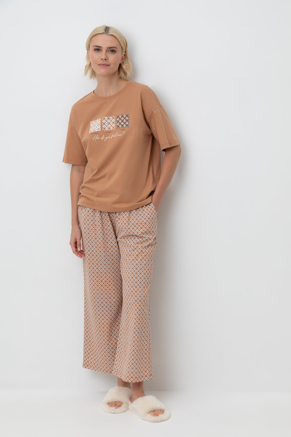 Trikozza Пижама Е 20157 индийский загар, геометрический орнамент 545654