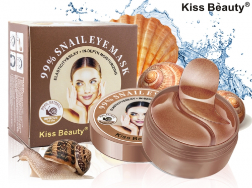 Гидрогелевые патчи с Муцином Омолаживающие Kiss Beauty 99% Snail (4532), 60 шт