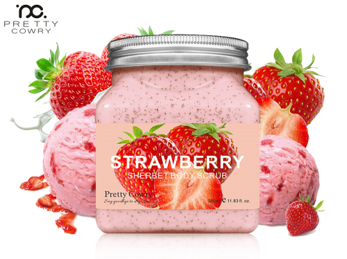 Скраб для тела и лица с Клубникой Pretty Cowry Strawberry (7096), 350 ml