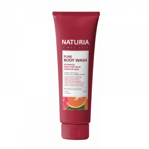 Naturia Гель для душа 100мл Клюква/Апельсин Pure Body Wash (Cranberry & Orange)
