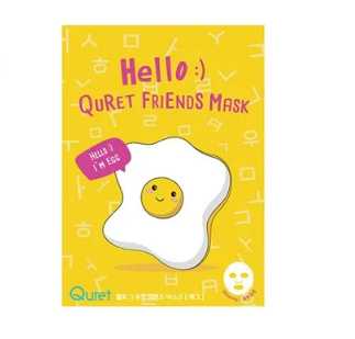 Quret Маска-салфетка с яичным белком Hello Friends Mask Egg