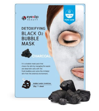 Eyenlip Пузырьковая маска с углем Detoxifying Black O2 Bubble Mask - Charcoal