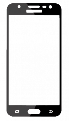 Защитное стекло на дисплей для Samsung J3 2017 (J327P) черное (Base CG) 9D