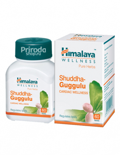 Шуддха Гуггулу (Для обмена веществ), Shuddha Guggulu Himalaya Herbals, 60 таб