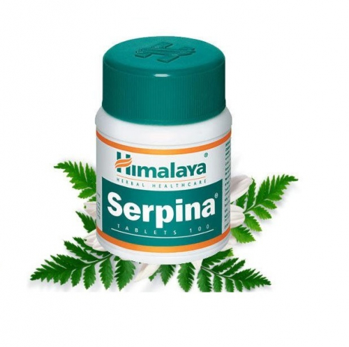 Серпина (Для снижения кровяного давления), Serpina Himalaya Herbals, 100 таб
