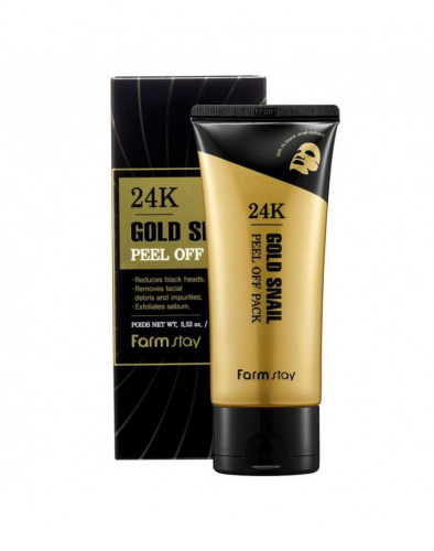 Маска-пленка с золотом и муцином улитки FarmStay 24K Gold Snail Peel Off Pack 100g (копия)