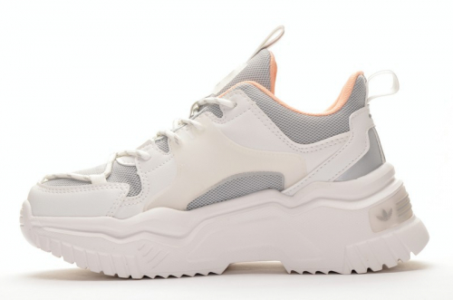 Sport + ADD DB1236-7 Кроссовки сер-бел текстиль+кожа