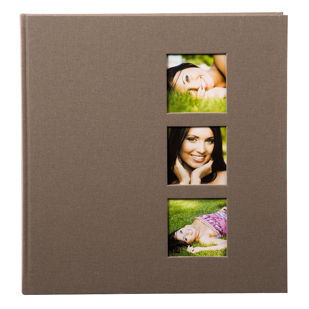 Фотоальбом Goldbuch Классика 60 стр. 26х30 под уголки с 3 окнами, кофейный 27629