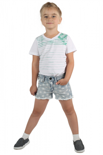 Джинсовые детские шортики Denim – звездная модель для модных девчонок №326