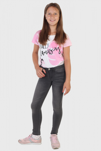 Детские джинсы скинни – модный уличный стиль; размеры до подростковых №705