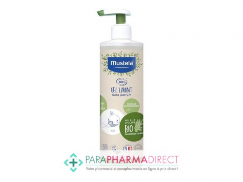 Mustela Coffret Bio Gel Lavant 400ml + Crème Hydratante 150ml + Eponge Konjac Offerte