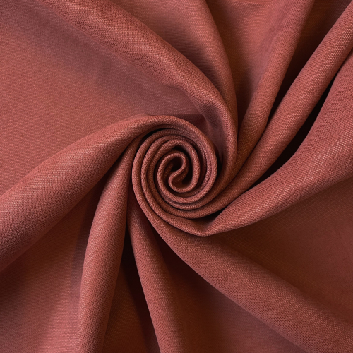 Портьерная ткань КАНВАС M02 №52 красно-оранжевый 300 см