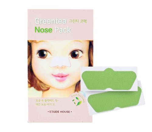 26р. 30р. Очищающие полоски с экстрактом зеленого чая для носа Green Tea Nose Pack 1шт