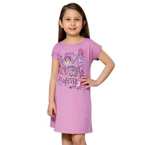 Ночная рубашка для девочки с коротким рукавом Baykar (9114)  216