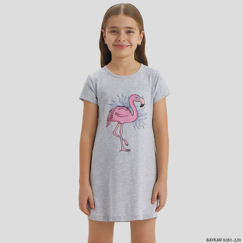 Ночная рубашка для девочки с коротким рукавом Baykar (9281) 220