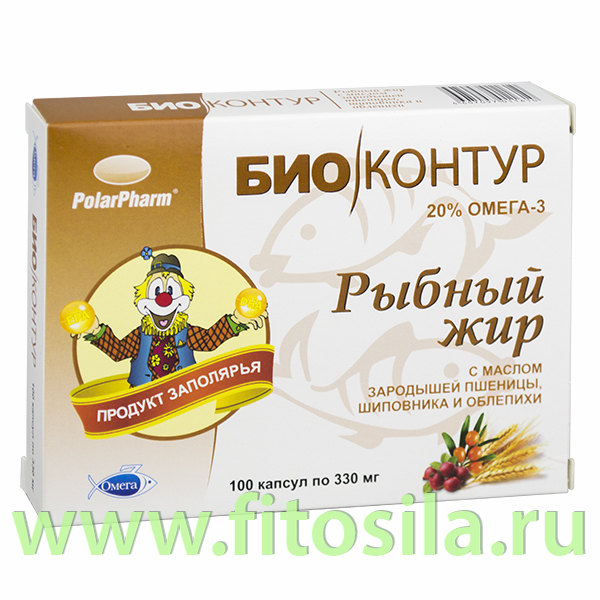 Рыбный жир с маслами зародышей пшеницы, шиповника и облепихи