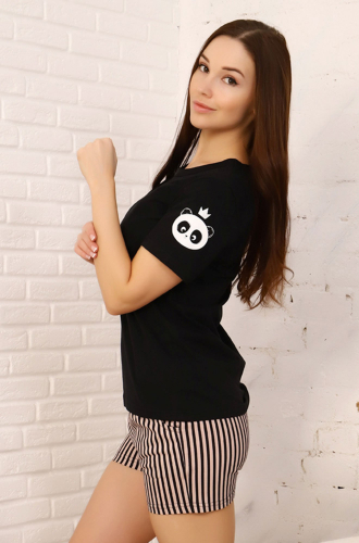 Натали 37, Женский трикотажный костюмn с принтом панда