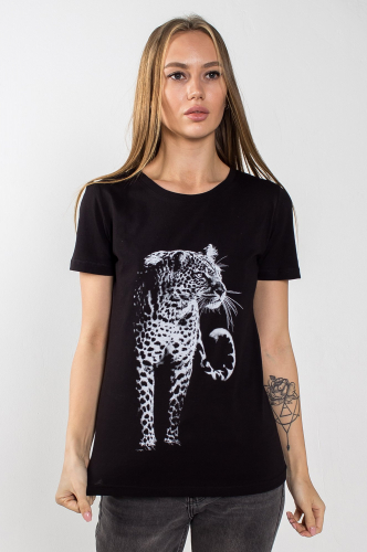 VGtrikotazh, Женская футболка с принтом леопард