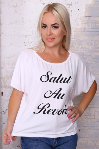Натали 37, Укороченная женская футболка на резинке в стиле оверсайз