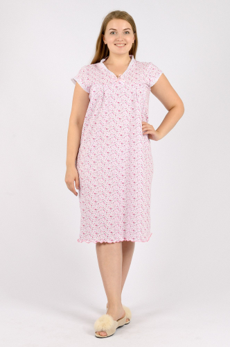 Modellini, Женская сорочка с набивным цветочным рисунком и атласным бантиком