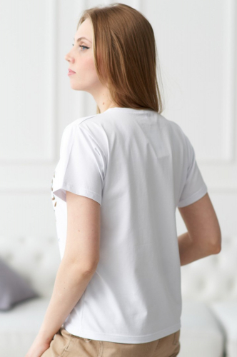 IVASSORTI, Стильная женская футболка в белом цвете