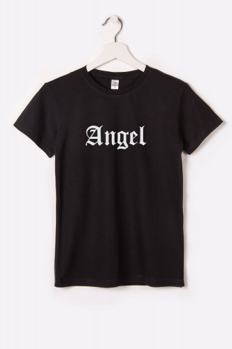 Happy Fox, Женская футболка с надписью angel