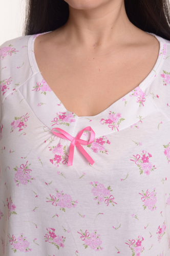 Modellini, Удлиненная женская сорочка с нежным цветочным рисунком