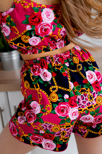 ОПТ|МОДА, Женская пижама с цветочным принтом