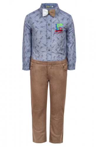 Комплект для мальчика:брюки и рубашка с бабочкой 9092