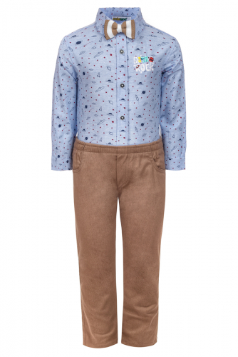 Комплект для мальчика:брюки и рубашка с бабочкой 9089