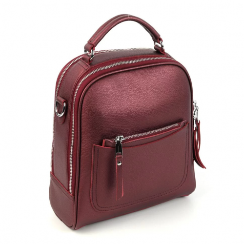 Женский кожаный рюкзак 8815-Е Пеарл Ред Вайн