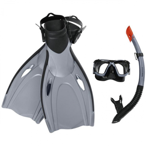 Набор для подводного плавания от 14 лет Black Sea@Fin Set: маска,трубка,ласты (разм. 37-41) Bestway (25044)