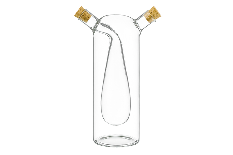 Бутылка для масла/уксуса/соевого соуса 2в1 340+80 мл 12*6,5*18,5 см