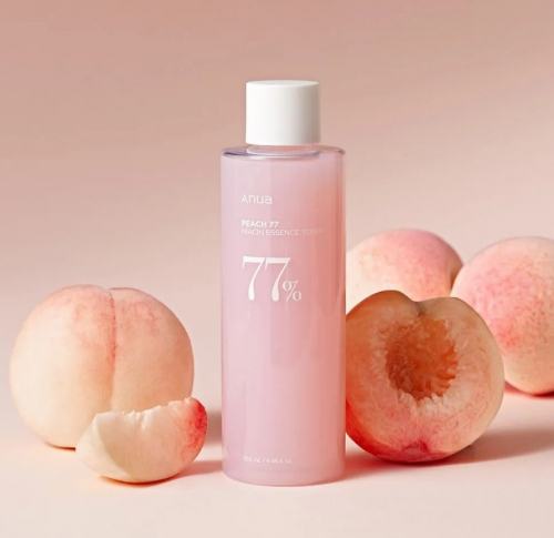 ANUA PEACH 77% NIACIN ESSENCE TONER Тонер-эссенция с персиком для гладкой и сияющей кожи 250мл