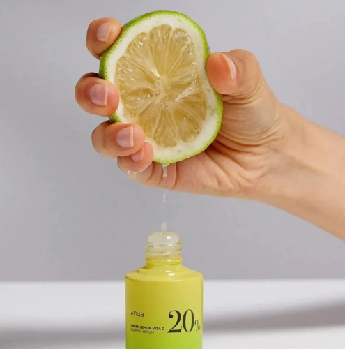 ANUA GREEN LEMON VITA C SERUM Осветляющая липосомальная сыворотка с зелёным лимоном 20гр