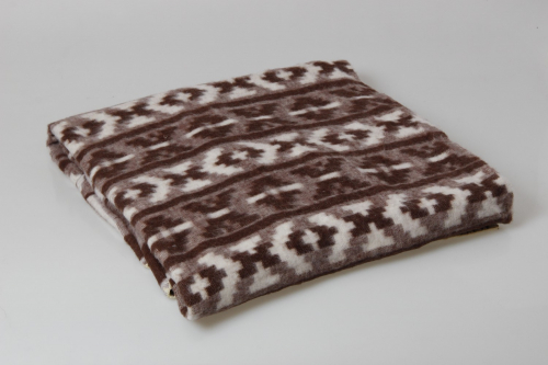 Одеяло полушерсть (70%) Орнамент коричневый 4_9