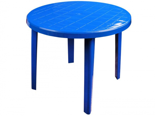 Стол круглый 900*900*750мм (синий)