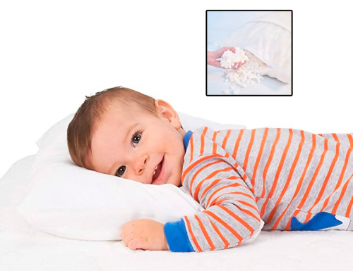 Детская анатомическая подушка 45x30 см высота валика регулируемая 2 чехла хлопок