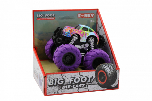 Машина пластиковая FUNKY TOYS гоночная die-cast, 4*4, фиолетовые колеса [артикул: FT61043]