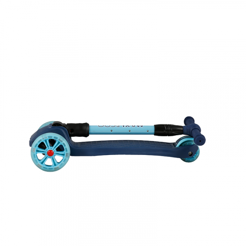 Самокат MAXISCOO Junior Delux со светящимися колесами, синий [артикул: MSC-J072002D]