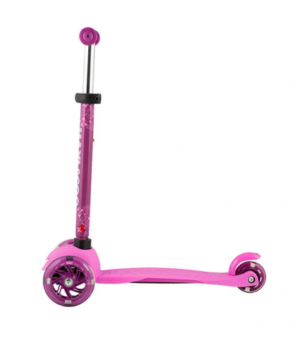 Самокат MAXISCOO Baby со светящимися колесами, розовый [артикул: MSC-B082001]