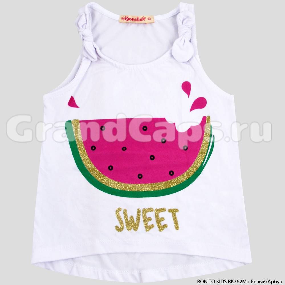 Майка для девочки Bonito Kids (BK762Мп) Белый/Арбуз
