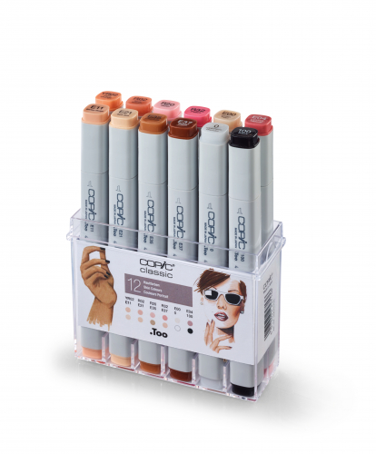 Набор маркеров Copic Classic 'Skin Colours' 12 штук в пластиковой упаковке
