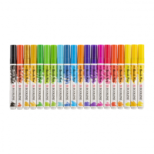 Набор акварельных маркеров Ecoline Brush Pen 20 штук в пластиковой упаковке